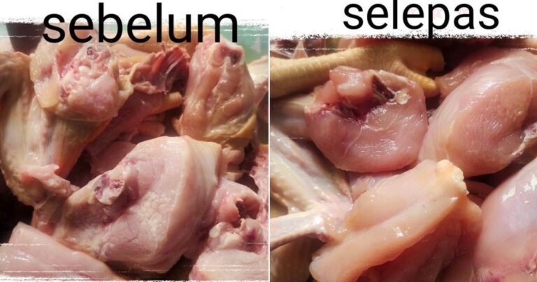 Petua Isi Ayam Kembali Segar & Kemerahan, Cuma Gaul Dengan Satu Bahan Dapur Ini Waktu Cuci
