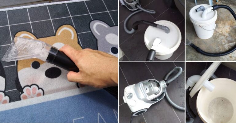 DIY Vakum Sedut Air Untuk Cuci Karpet.  Guna Tong Cat & Sambung Hos Pada Vakum Biasa, Siap!