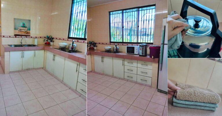 Dapur Lama Tapi Maintain Kemas & Bersih. Tip Mudah Wanita Ini, Jangan Letak Barang Atas Table Top!