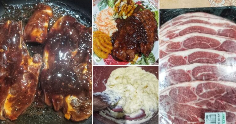 Buat Sendiri Lamb Chop Lengkap Dengan Sos Black Pepper, Mashed Potato & Coleslaw. Daging Pun Lembut