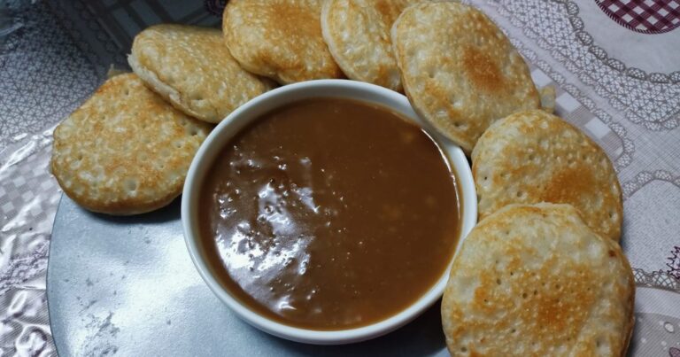 Resipi Kuih Serabai Bersama Kuah Manis. Cicah Dengan Sambal & Kuah Kari Pun Sedap