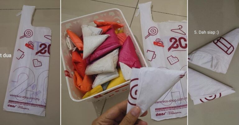 Cara Lipat Beg Plastik Supaya Lebih Kemas Bila Simpan. Tak Perlu Sumbat, Tak Serabut Mata