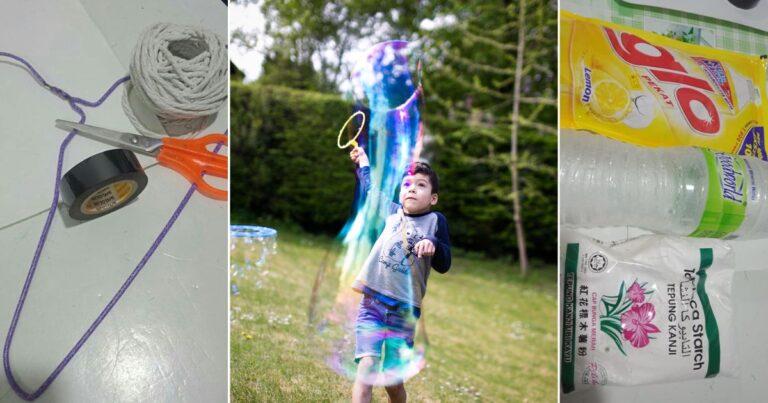 Buat Sendiri ‘Giant Bubble’ Sebelum Pergi Taman Dengan Anak. Jimat & Anak Pun Puas Main