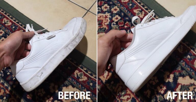 Cara Bersihkan Kotoran Pada Kasut Putih Tanpa Perlu Cuci Dengan Air. Gosok Guna 2 Bahan Dapur Ini Saja