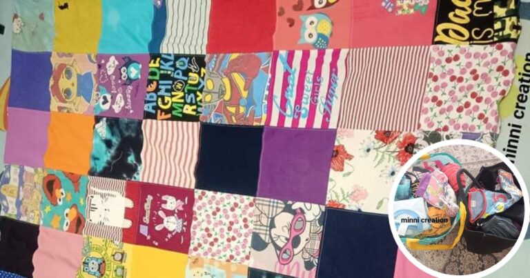 Baju Lama Anak Sayang Nak Buang, Boleh Tukar Jadi Selimut. Wanita Ini Kongsi Cara Membuatnya