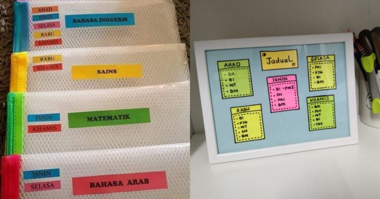 2 Cara Mudahkan Anak Darjah Satu Tukar Jadual Sendiri, Tak Perlulah Ibu Bapa Buat Tiap Malam