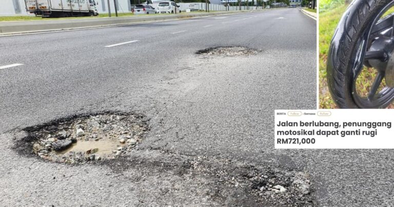 Jalan Berlubang Penunggang Motorsikal Dapat Ganti Rugi RM721k. Ini Cara Buat Tuntutan Jika Berlaku Pada Kita