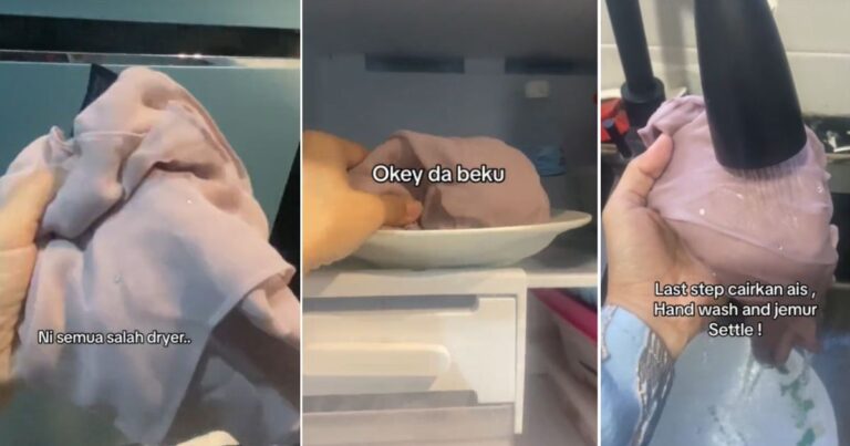 Tudung Tak Menjadi Akibat Masuk Dalam Dryer. Guna Cara Ini Supaya Tudung ‘On Point’ Semula