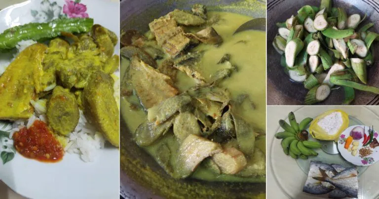 Cara Masak Gulai Lemak Pisang Muda Dengan Ikan Masin Talang. Nak ‘Siang’ Pisang Pun Ada Caranya