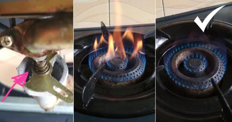 Tukar api dapur gas warna oren