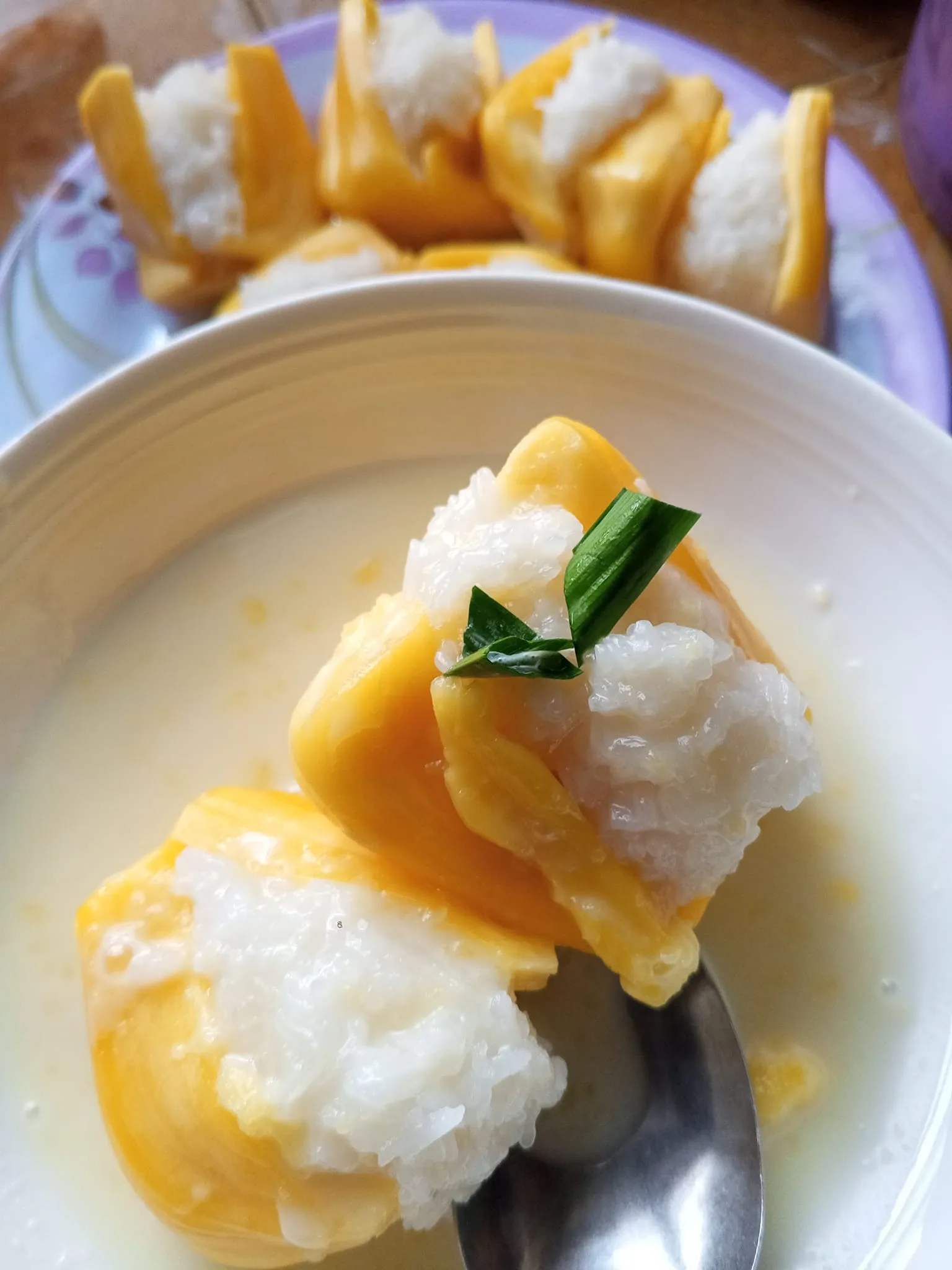 Cara Buat Pulut Nangka, Hidang Dengan Kuah Santan. Lemak Manis Bersatu, Sedapnya