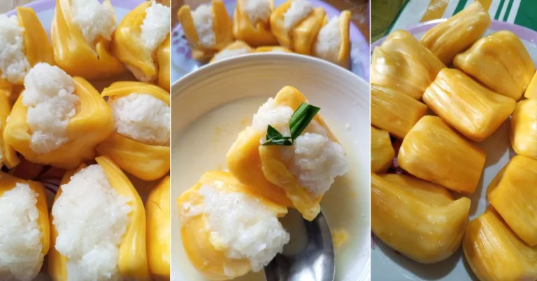 Cara Buat Pulut Nangka, Hidang Dengan Kuah Santan. Lemak Manis Bersatu, Sedapnya