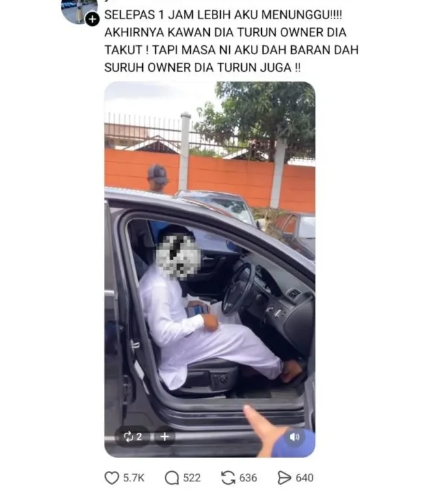 Hon Dah Sejam! Wanita Bengang Kereta Warga Asing Double Park, Terkandas Nak Balik Kampung 3 Hon Dah Sejam! Wanita Bengang Kereta Warga Asing Double Park, Terkandas Nak Balik Kampung