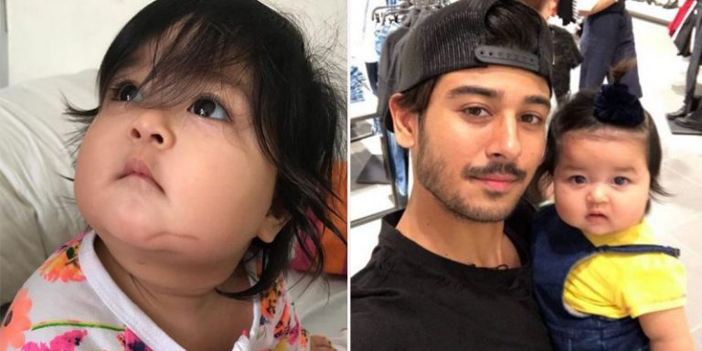 Kesian Bom Bom! Anak Harris Baba Melecur Ditimpa Penutup Lampu Panas Ketika Beli Belah di Butik Mewah