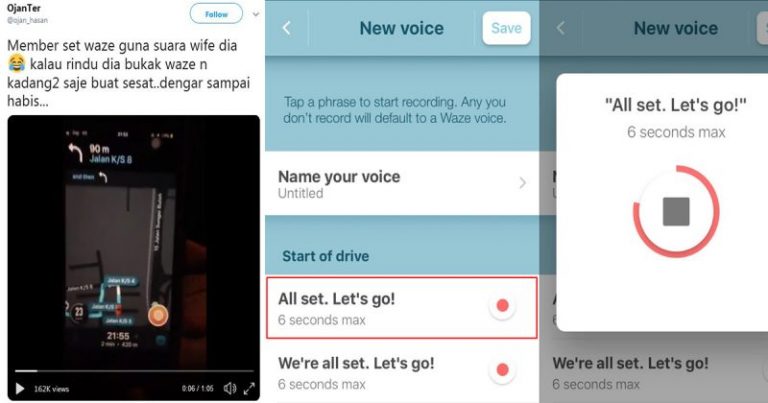 Suami Ini Guna Suara Isteri Untuk Waze, Begini Cara Untuk Lakukannya