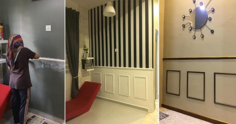 Cara Mudah & Mudah Buat Wainscoting, Guna Frame Gambar Saja. Efek Tetap Cantik