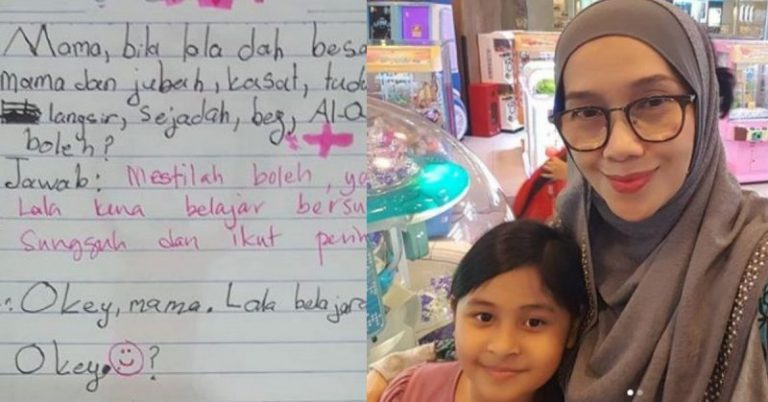 Main Tulis-Tulis Surat, Abby Fana Nasihat Anak Supaya Tekun Belajar
