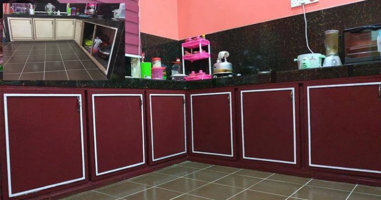 Kabinet Dapur DIY Modal Cuma RM300 Tapi Hasilnya Cukup Puas Hati. Cantik & Kemas!