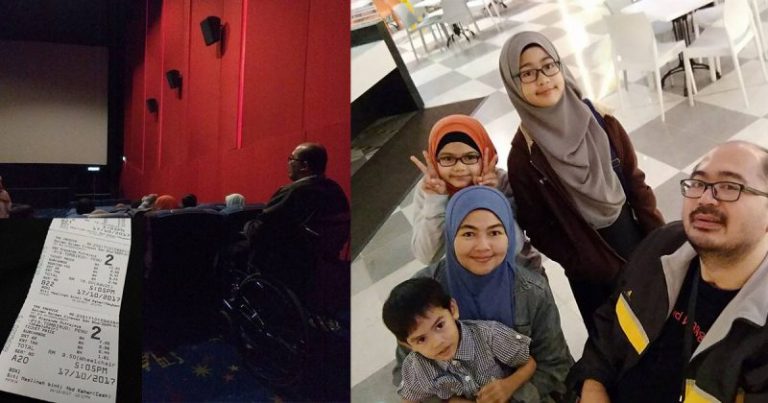 Sanggup Sorong Kerusi Roda Suami Untuk Tonton Tumbiruo, Wanita Ini Kongsi 7 Panduan Bawa OKU Ke Pawagam