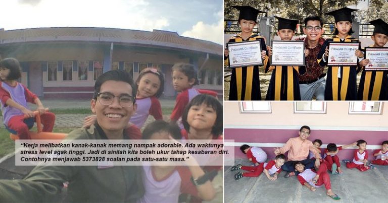 Jadi Satu-satunya Cikgu Lelaki Di Tadika, Pemuda Ini Lalui Pengalaman Paling Manis & Comel