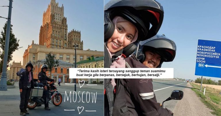 Bermalam Dalam Khemah Tepi Jalan, Makan Ikat Perut Cabaran Teman Suami Naik Kapcai 47 Hari Ke Rusia