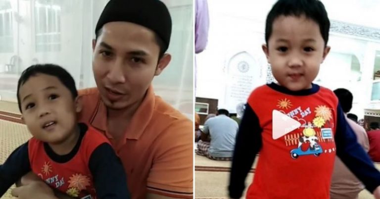 Bawa Anak Ke Masjid Sejak Kecil, Bapa Ini Buktikan Anak Usia 3 Tahun Sudah Boleh Baca Al-Fatihah