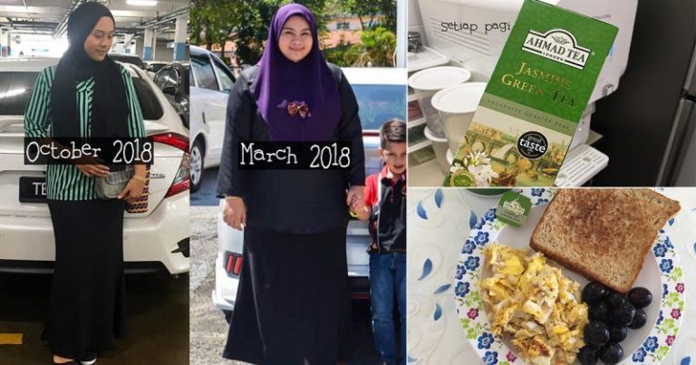 Berjaya Turunkan 35.5 KG Dalam Tempoh 8 Bulan! Rahsia Wanita Ini Setiap Hari Tak Pernah Miss Minum Teh Hijau