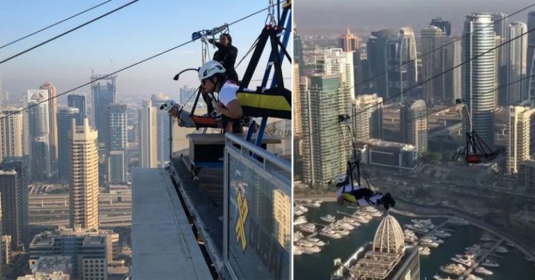 Netizen Puji Keberanian Neelofa Cuba Sukan Xline, ‘Terbang’ Rentasi Bangunan Pencakar Langit Di Dubai