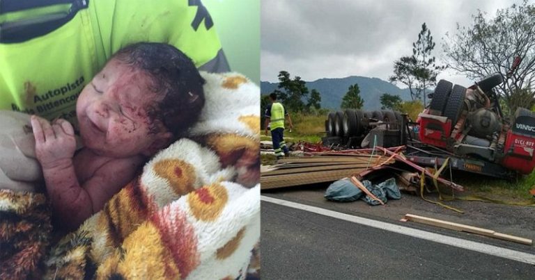 Bayi Terkeluar Dari Rahim Ibu Hamil 39 Minggu Akibat Impak Kemalangan. Ibu Maut, Ajaibnya Bayi Hidup