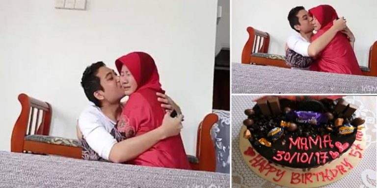 Aksi Anak Usik Ibu Sempena Hari Lahir Tular, Netizen Sebak Lihat Ibu Menangis Peluk Anak