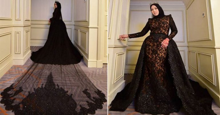 Tolak Tradisi Warna Baju Pengantin, Shila Amzah Pilih Gaun Hitam Untuk Busana Resepsi